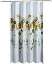 Long Bath Curtain with Shower Curtain for Bathroom Curtains with Magnetic Hem 100% Polyester Fabric Home Decorative Mold Mildew Free Good Hem Shower Curtain (Size : 200X180cm)