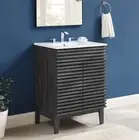 MODWAY EEI-3860-CHA ITEM 24" VANITY CABINET For Bathroom (Color: Charcoal)