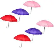 [Ipetboom] Mini Lace Umbrella Toys for Babies 6pcs Children's Rain Umbrellas Safe and Durable Perfect Present Color