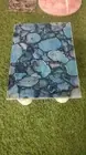 Blue Agate Stone Coffee Slab Top, Agate Geode Stone Center Coffee Table Top Deco