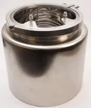 Insulated Condenser Tank | Tri Clamp 12 inch x 12, 3/8 in JIC Coil & Lid -SS304
