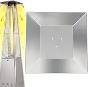 Patio Heater Replacement Dome - 4 Sided Outdoor Propane Heater Replacement Parts with 3 Pre-Drilled Holes - Durable Fire Pit Heat Deflector, Fast Heating Patio Accessories for Propane Heater