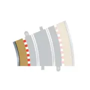 Scalextric Sport Track Radius 2 Curve Inner Borders 22.5° & Barriers x4 C8280
