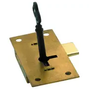 7.6x3.7cm Cupboard Lock, Brass