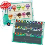 2 in 1 Magnetic Color and Number Maze Board, Alphabet Counting Puzzle Double Sid