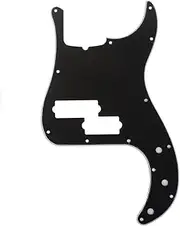 Musiclily Pro 5-String 13-Hole Contemporary P Bass Pickguard for Fender American Precision Bass, 3Ply Black