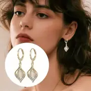 Earrings Ear Diamond Shaped Personality Hooks Temperament Geometric Small Red