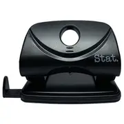 Stat 2 Hole Plastic Puncher Medium 20 Sheets(Black)