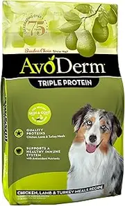 AvoDerm Natural Triple Protein Meal Formula Dry Dog Food 30 lb