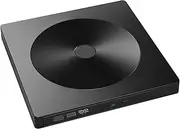 Yolispa External CD DVD Drive USB3.0 + Tyoe-C DVD Burner Portable Lightweight Compatible with Laptop Notebook Windows98/ SE/ME/2000