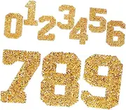 GRADENEVE 1 Set Iron Rhinestones Patches DIY Number Badge Applique for Clothing Durable and Adorable Rhinestone Designs for and Decoration