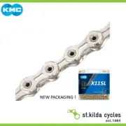 KMC Bike Chain - X11Sl - X-Series-11 Speed-1/2X11/128X118 Links - Silver/Silver
