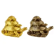 Three Generation Turtle Statue Figurines Feng Shui Decorative for Birthday