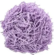 LYARCHTE Crinkle Paper Filler 5.2 oz, Crinkle Cut Paper Shred Filler Shredded TissueRaffia Grass Paper for Gift Basket Packing Bag Filler (Purple)