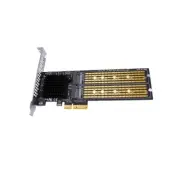 Dual Interface PCI-E X4 to for M.2 NVME Controller with for M for key SSD Adapte