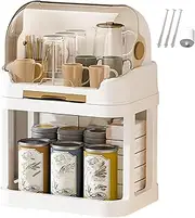 Husoiuy Drying Rack for Baby Bottles, Dustproof Drying Rack for Bottles, Dustproof Bottle Rack with Removable Drip Tray, Baby Bottle Dryer with Covers