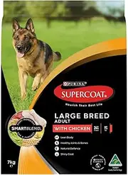 Purina Supercoat Large Breed Adult Dog Food with Chicken 7 kg