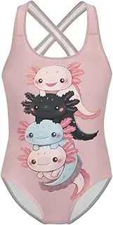 [Dremagia] Girls Swimsuit Criss Cross Back 1-Piece Summer Beach Swiwmear