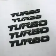2x Small + 3x Big Matte Black TURBO Metal Badge Decal Emblem Sticker AWD Limited (for: Renault)