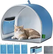Dog Cooling Shelter,Cats Dogs Cooling House Shelter - Weatherproof Large Pet Home with Intelligent Long Lasting Coolness for Living Room for Comfortable Rest