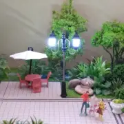 10PC HO/OO 1:100 Scale LED Street Lights Lamps Miniatures Lot Garden Lighting