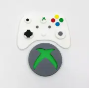 XBOX CONTROLLER (14CM) AND XBOX SIGN (10CM) - EDIBLE CAKE TOPPERS! WHITE!!!