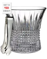 Waterford Lismore Diamond Ice Bucket With Tongs with $50 Credit