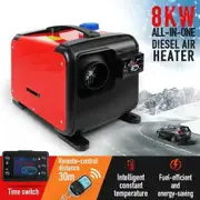 Diesel Air Heater All-in-One 12V 8KW Parking Car Truck Caravan LCD Remote Black and Red
