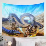Action Fight Scene Fantasy Art Tapestry