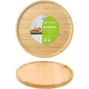 2 x Bamboo Serving Tray Tea Coffee Breakfast Fruit Kitchen Platter Tray Holder