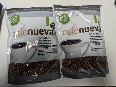 2 x 300gram pouches of Cafe Nueva Wholebean Arabica Freeze Dried Instant Coffee