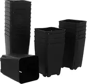 UPKOCH 20pcs Square Plastic Flower Pots for Balcony Gardening Nursery Seedlings Drought Resistant for Flowers and Vegetables for Home and Office Use