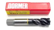 Dormer 7/8"-14 HSS-E-PM Spiral Flute Tap Semi-Bottoming TiAlN Yellow Ring 4FL