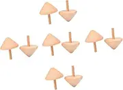 Unfinished Wooden Tops for Boys and Girls 10 Pcs Educational Toys Solid DIY Painting for Hand-Eye Coordination