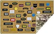 AOUTACC Tactical Patch Scoreboard, 42.5 Inch x 27.5 Inch Hook & Loop Morale Badge Board, Tactical Military Badge Holder Board for Military Uniform Badges, Camouflage Colour