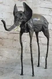 Salvador Dali Space Elephant Museum Quality Artwork Surrealist Bronze Sculpture