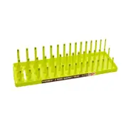 Hansen 3/8" Socket Organizer Tray Holder Metric 3 Row MM Shallow Deep Yellow