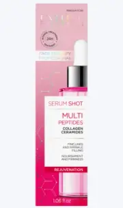 Eveline Rejuvenating Serum Shot Multi Peptides Collagen Ceramides Vegan 30ml