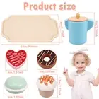 21Pcs Wooden Tea Set for Kids Simulation Afternoon Tea Kit Creative Role ShiPL