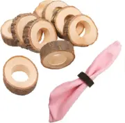 Napkin Rings Set of 10,Wooden Napkin Holder for Tableware,Table Dinner Decor Fav