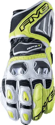 Five RFX 1.1 Motorcycle Gloves, black-yellow, Size M for Men Black Yellow