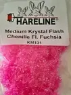 Hareline Medium Krystal Flash Chenille 17 Colors Same Day Flat Combined Shipping