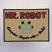 Mr Robot Patch — Iron On Badge Embroidered Motif — Computer Repair With A Smile