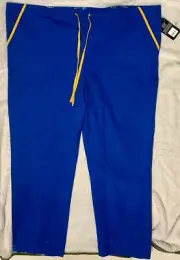 Scrub Dudz Brand SCRUB Bottom Size XXL Blue Background WV University Pattern