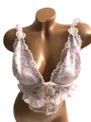 VS For Love & Lemons Women's 'Margaux' Bustier Corset Lilac 38C NWT