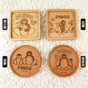 【Pingu】企鵝家族木杯墊(吸水杯墊 杯墊)