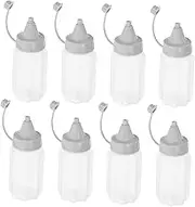 NOLITOY 8PCS Portable Condiment Storage Bottles Refillable Squeeze Dispenser for Marinades Sauces and Dressings for Bbq Picnic and Travel