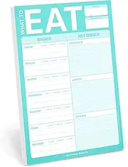 Knock Knock What to Eat Pad (Mint Green), Magnetic Meal Planning Note Pad with Magnet, 6 x 9-inches