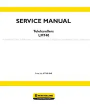New Holland LM740 Workshop Service Manual Telescopic Handler
