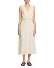 Sandro Pleated Maxi Dress